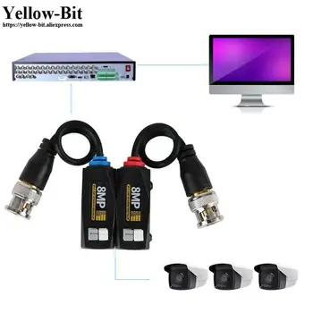 

CCTV Camera 8MP Passive Video Balun Transceiver Twisted Pair Transmitter