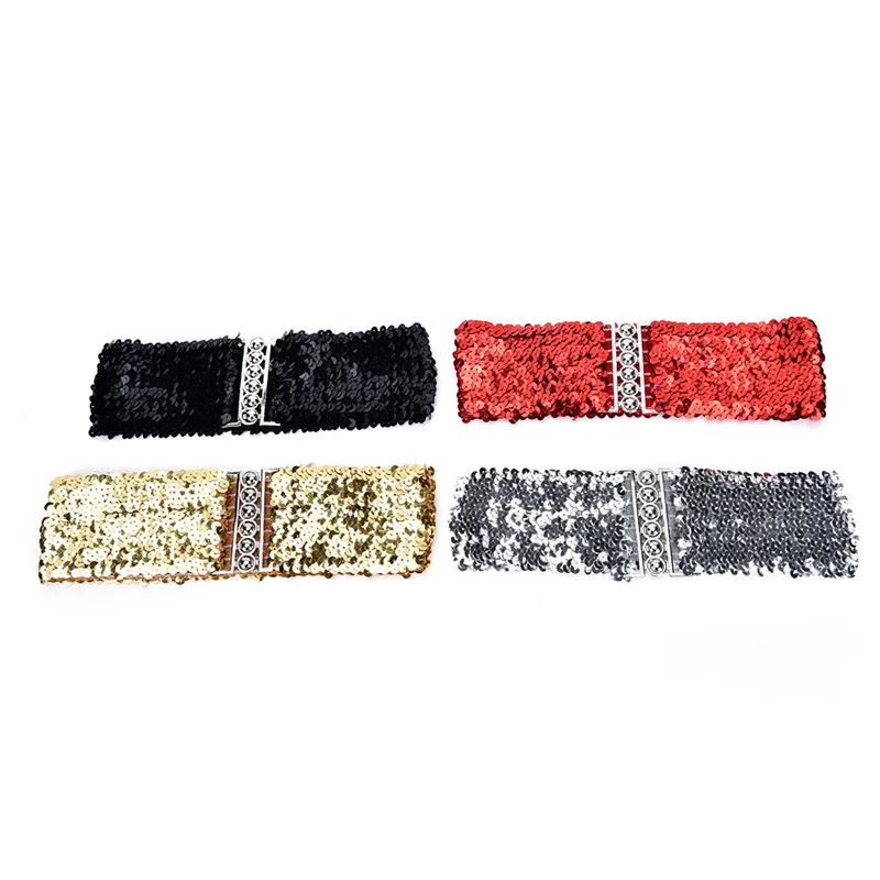 Rose Paillette Lot De 2 Ceintures Filles - Paillettes Et Cuir Synthétique - Réglables - Pour Jeans Et Robes Ceinture Fille 10 Ans