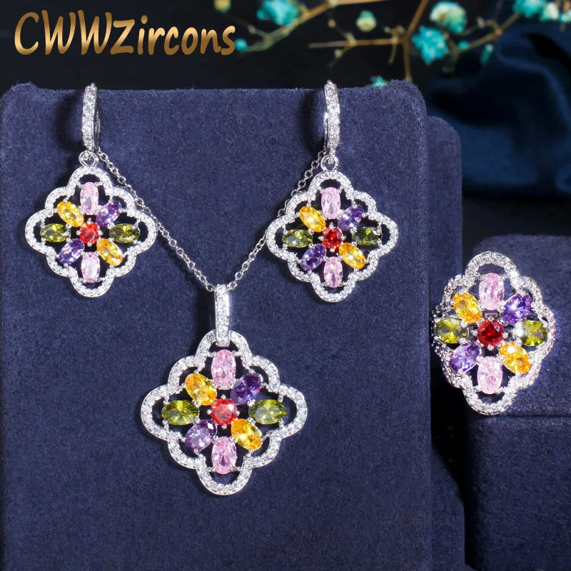 CWWZircons элегантная многоцветная винтажная Этническая бижутерия с кубическим