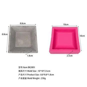 

BK2001 Clear Water concrete desktop placement tray Cement storage