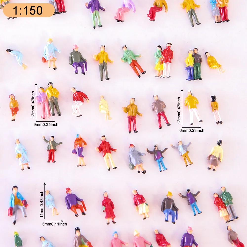 High Quality HO N Scale 1:87-200 Train Model Miniature Passenger Mini Figure For Railway Street People Landscape Layout