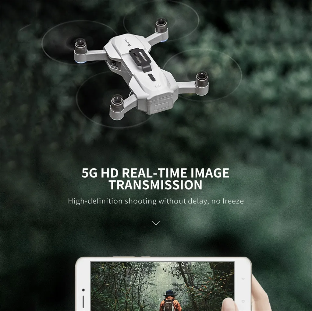 Квадрокоптер ICAT1 Pro складной с gps Wi Fi FPV 4K HD камерой|Радиоуправляемые вертолеты| |