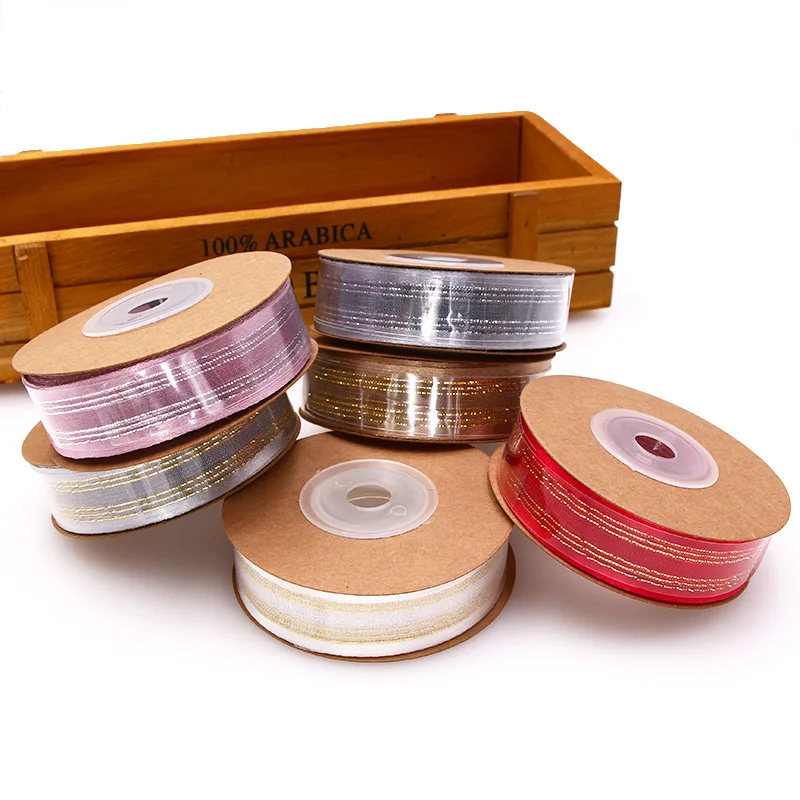 Satin Ribbon Organza Ribbon 10 Yards/Roll 20mm Bilateral for Wedding Decoration Gift Wrapping