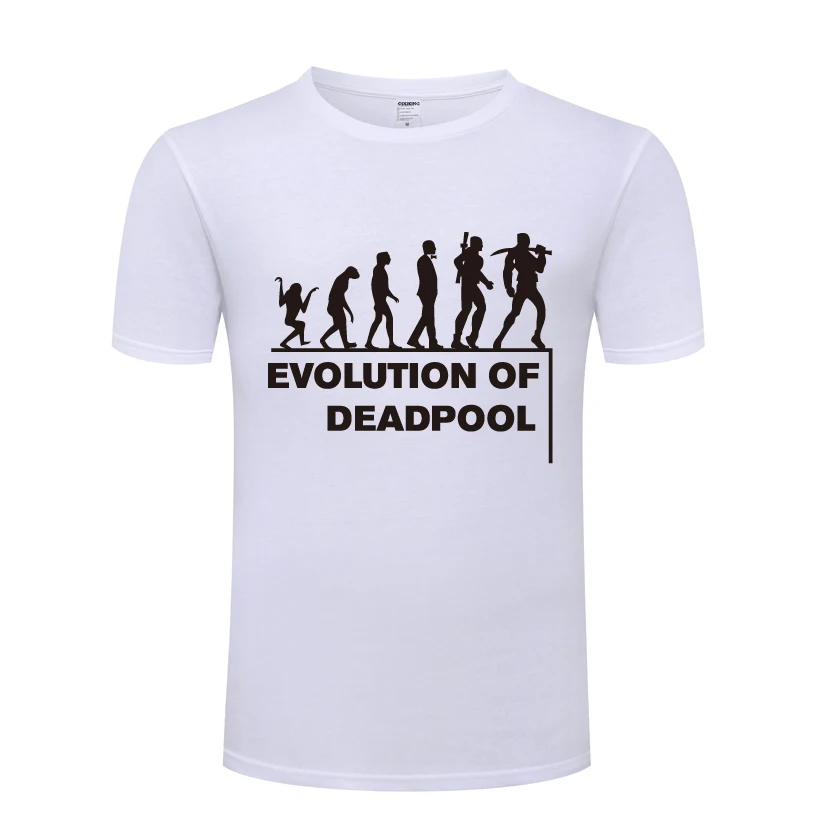 Эволюция Дэдпула, новинка, забавная Мужская футболка, Мужская футболка, новинка, короткий рукав, круглый вырез, хлопок, повседневный Топ, футболка - Цвет: BAY HET