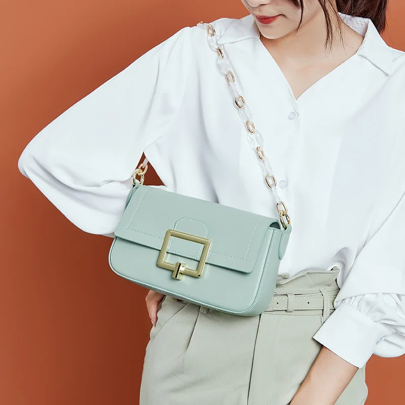 

Transparent Chain Bag for Women 2020 Genuine Leather Shoulder Messenger Bags Ladies Luxury Designer Bags Lipstick Purse Channels