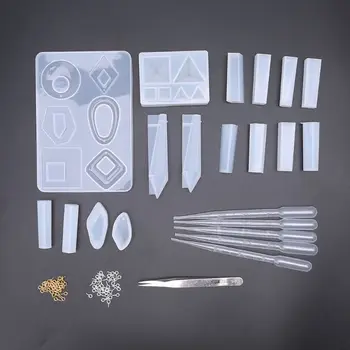 

DIY Jewelry Craft Making Filler Epoxy Resin Molds Silicone Pendant Earring Mould Tools Fill Material