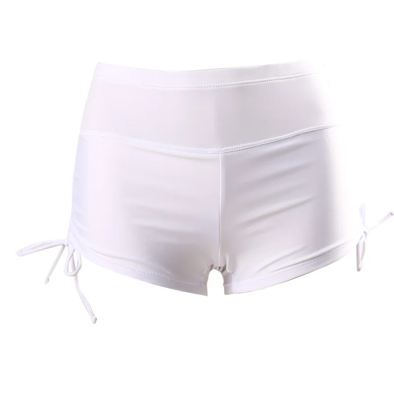 Летние женские плавки шорты пляжные быстросохнущие дышащие шорты для йоги - Цвет: Белый