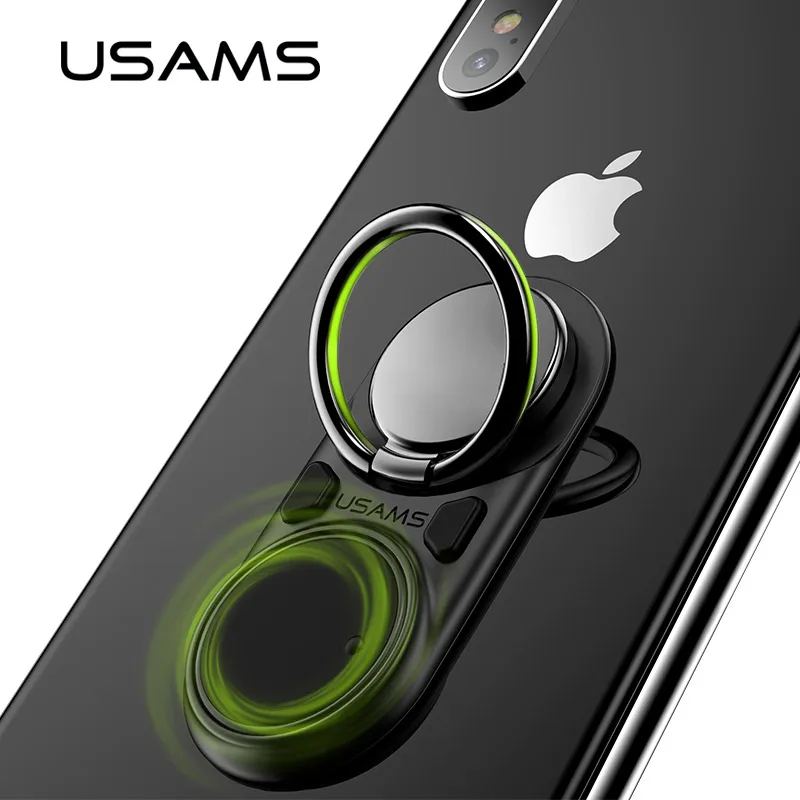 USAMS металлический держатель для телефона с кольцом на палец, вращающийся на 360 градусов держатель для мобильного телефона для iPhone 11 pro max samsung S9 S8, держатели для пальцев