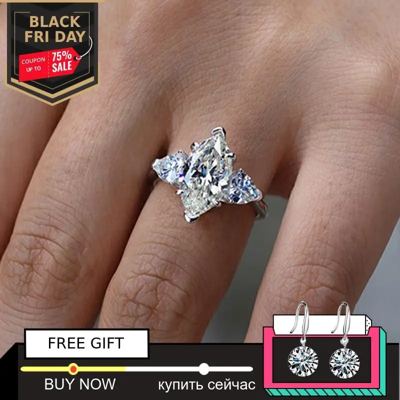 

NOT FAKE Marquise Cut 14*8mm NOT FAKE S925 Sterling Silver Ring SONA Diamond citrine sapphire amethyst ruby