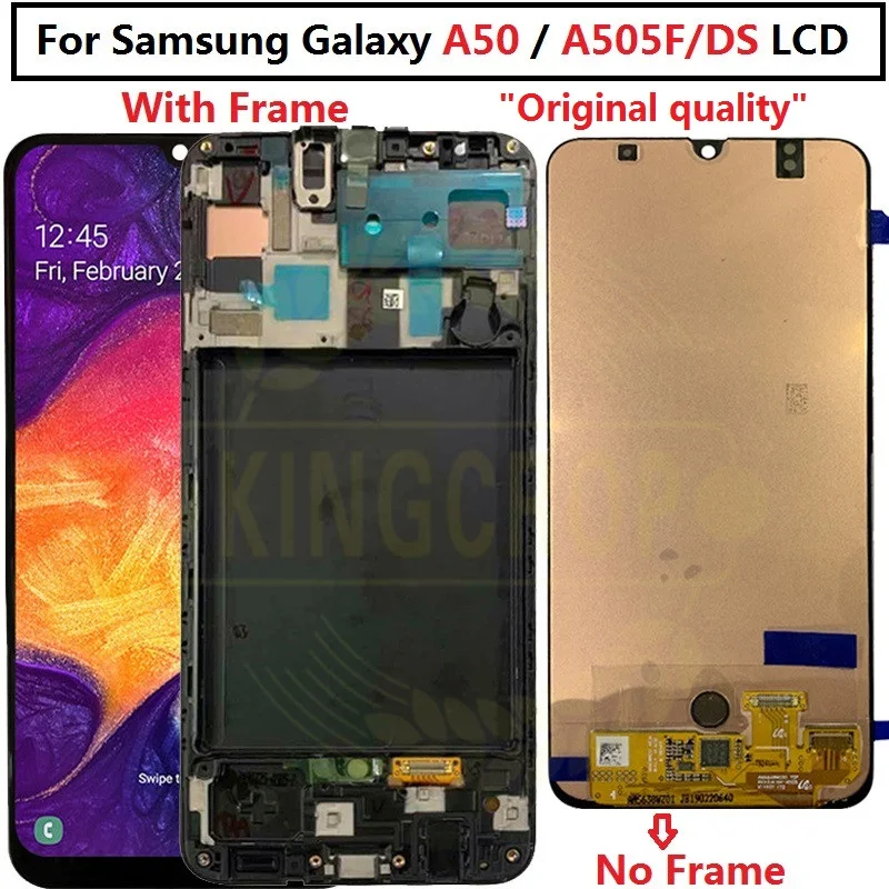 Super amoled для Samsung galaxy A50 A505F/DS A505F A505FD дисплей с рамкой сенсорный экран дигитайзер в