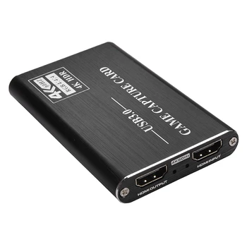 

4K HDMI to USB 3.0 1080P Video Capture Card for OBS Game Live Streaming Plug and Play Without Driver Software(Gray)