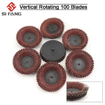 

2-12pcs 3inchs Type R Roloc Wheel 80mm Sanding Discs 80 Grit Grinding Wheels Blades Plastic Cap for Angle Grinder