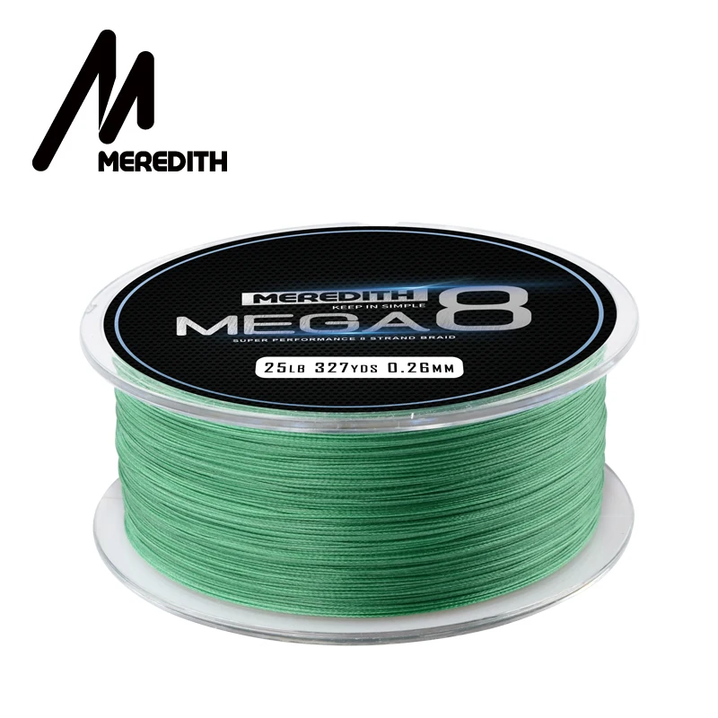 От магазина Meredith Mega8 леска 300 м 8strands супер прочная плетеная рыболовная леска из ПЭ Линия 10LB 15LB 20LB 25LB 30LB 40LB 50LB