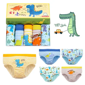 

1-14T Kids Underwear Boys Panties Cotton Breathable Cartoon Animal Dinosaur Shorts Pants For Boy Children's Boxer Underpants