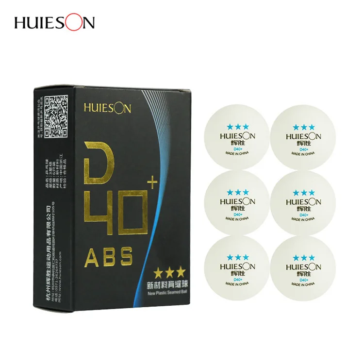 6 шт. 3-Star D40+ мм ABS мячи для настольного тенниса, мячи для пинг-понга, спортивный инструмент