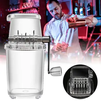 

Ice Crusher Hand Crank Ice Shaver Manual Ice Crushing Machine for Home Bar