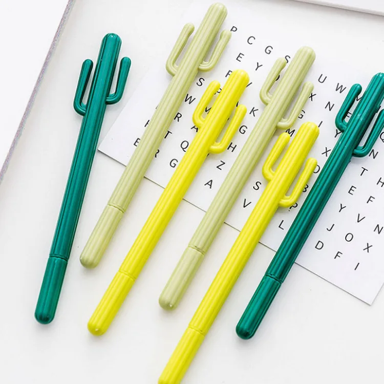 1pcs Cute Cactus Gel Pen Creative Korea Stationery Cartoon Writing Student Office Supplies | Канцтовары для офиса и дома