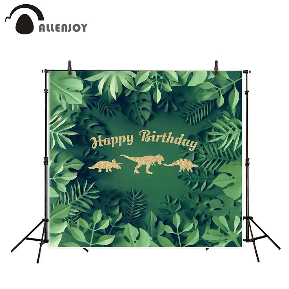 Allenjoy фон для фотосъемки с изображением динозавра на день рождения тропические листья монстера зеленые джунгли детские вечерние фотофоны