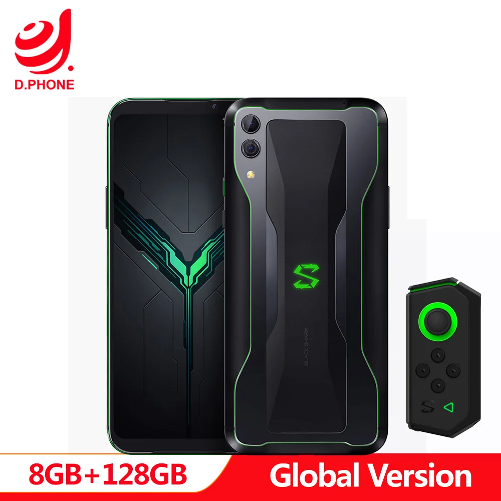 Глобальная версия Xiaomi Black Shark 2 8 GB 128 GB игровой телефон Snapdragon 855 Восьмиядерный 6,39 "AMOLED FHD + экран 48MP смартфон