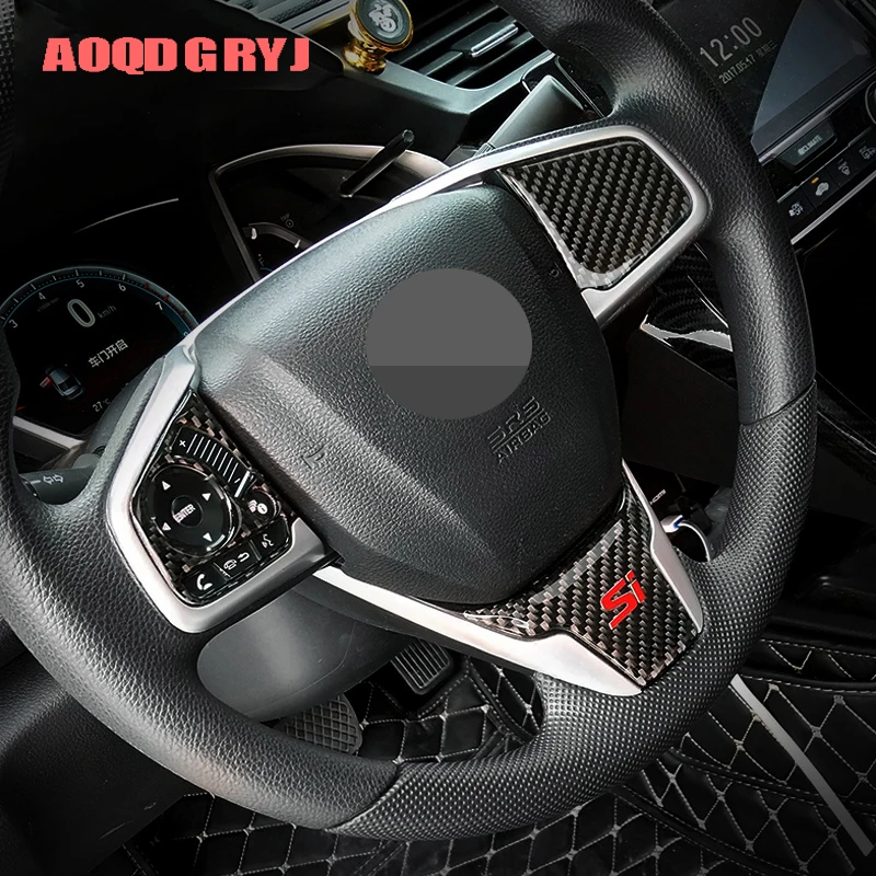 Автомобильный Стайлинг для Honda 10th Gen Civic 2016 2020 руль из углеродного волокна мягкий