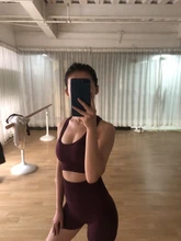 Gym Leggings Sportswear Crop-Top Yoga-Set Fitness Workout Seamless Long-Sleeve High-Waist