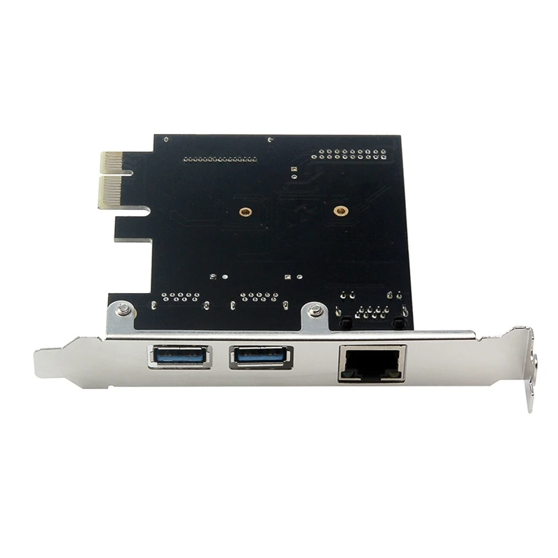 USB 3,0 PCI-E плата расширения Ethernet адаптер 3 порта концентратор 10/100/1000 Мбит/с PCI-E к RJ45 гигабитная сеть LAN адаптер Сетевая карта