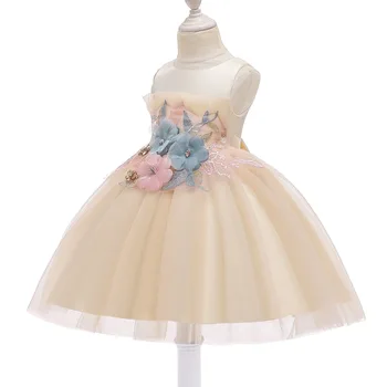 

2020 new fashion children's clothing Baby dress princess dress flower fluffy gauze