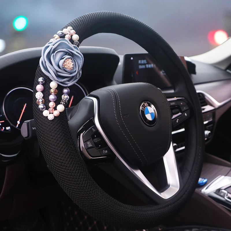 15 дюймовый универсальный для автомобиля чехлы на руль высококачественные дышащие сетчатые автомобильные чехлы на руль