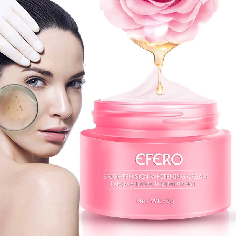 Whitening Freckle Cream Snail Hyaluronic Acid Green Tea Face Cream Remove Acne Spots Pigment Face Serum 4