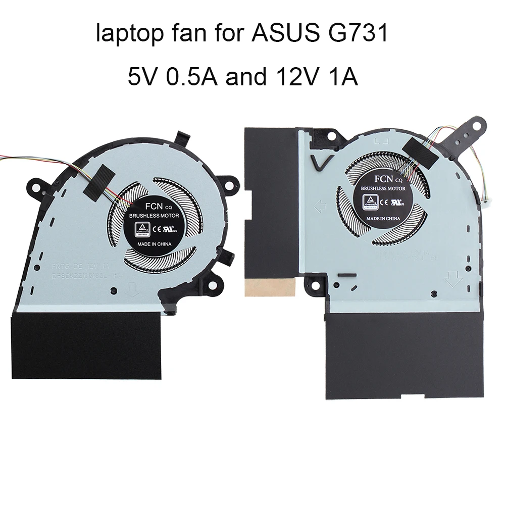 Laptops CPU Cooling Fans For Asus ROG Strix G17 G731G G731GV G731GW G731 Graphics Card Fan GPU Cooler DC 12V 5V 13NR01Q0P04011 | Компьютеры