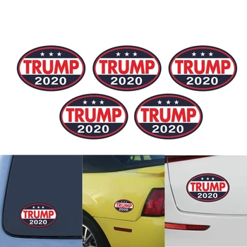 

5Pcs Car Sticke President Donald Trump Sticke Oval Shaped 2020 Election Patriotic Bumper Sticke