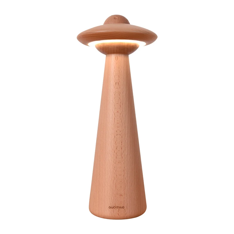 Solid wood eye protection desk lamp children study bedroom bedside LED energy saving dimming simple household | Лампы и освещение
