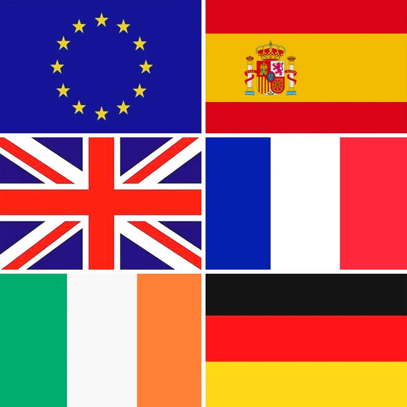 

90x150cm European Flag EU France German Ireland Welsh Swizerland National Flags and Banners for Celebration Decoration Parade