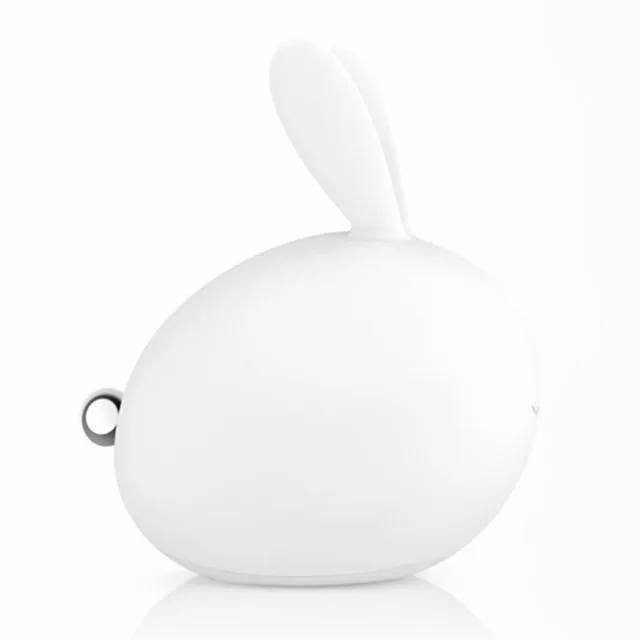 White MI Mijia 3 жизнь RGB кролик светодиодный ночник лампа USB Перезаряжаемый мультфильм сенсорный для изменения цвета ночник силиконовый мягкий Настольный светильник - Цвет: White
