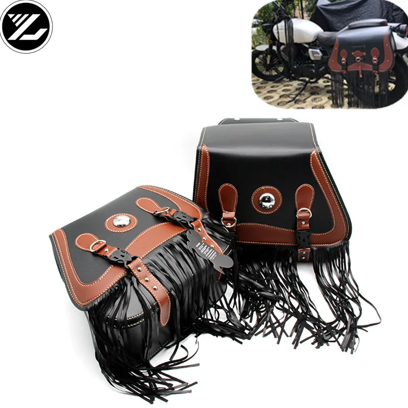 Мотоциклетная седельная сумка из искусственной кожи мотоциклетная боковая для