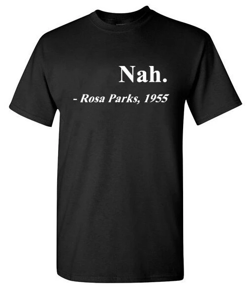 2015 Летний стиль Новая мужская мода &quotнет. Rosa Parks 1955 цитата забавная футболка