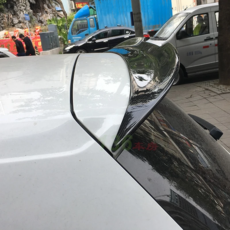 MK7 MK7.5 автомобильный Стайлинг настоящее углеродное волокно задний спойлер на
