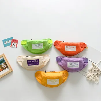 

Children's Diagonal Hobos Bags 2020 Korean Cute Candy Color Chest Bag Boys Girls All-match Casual Small Pockets Shoulder Pouch