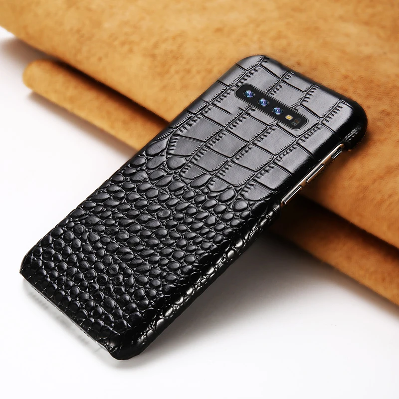 Чехол из натуральной кожи для Samsung S10 plus S9 S8 note 9 8 A9 2018 Роскошный чехол с