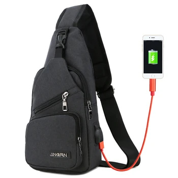 

Men's Shoulder Bags USB Charging Crossbody Bags male Crossbody bag Casual High Quality Travel Bag Bolsos Mujer 2020