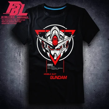 

Hot Anime Gundam UC UNICORN Cosplay Costumes 2020 Summer Loose Short Sleeve T-shirt Unisex Casual Harajuku Tee pullover Tops
