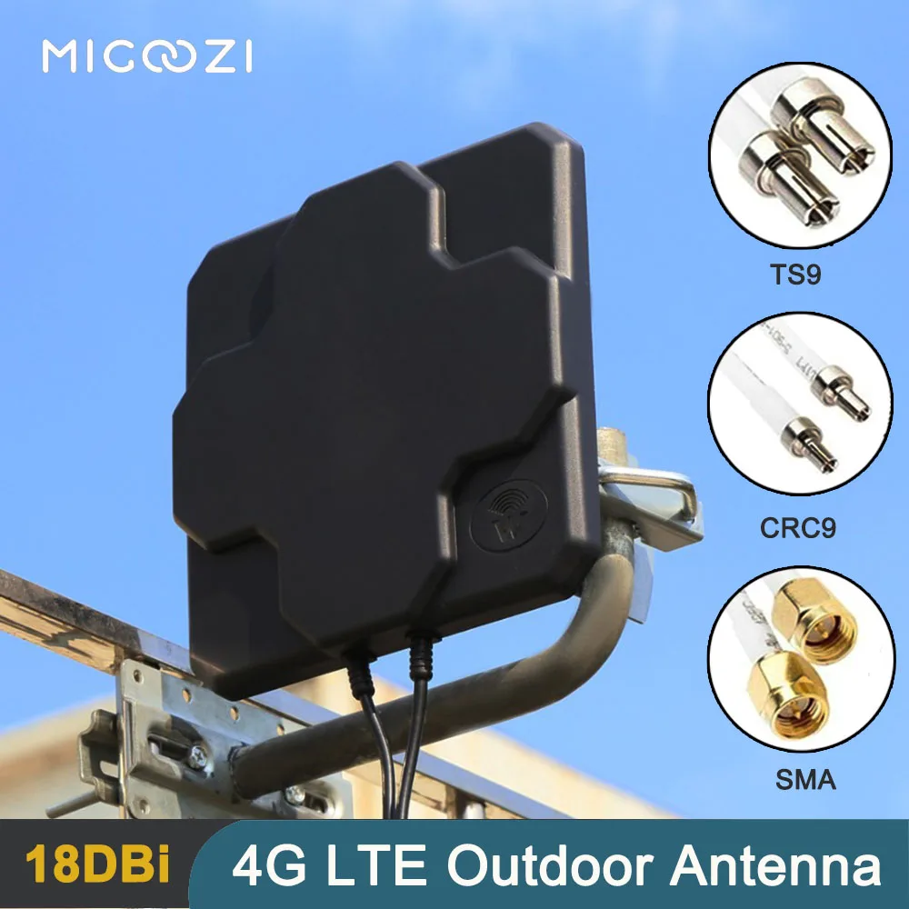 18DBi 4G LTE Mimo Antenna Dual Polarization Panel Outdoor Antenna Dual head Enhanced Receive for Huawei ZTE 3G 4G Router Modem enhanced 3d printing dualcolor extrusion head 2 in 1 out hotend extruder part dropship