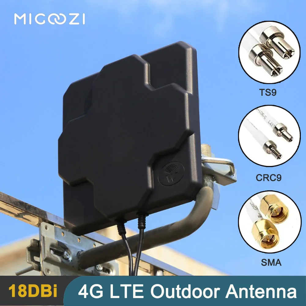 

18DBi 4G LTE Mimo Antenna Dual Polarization Panel Outdoor Antenna Dual head Enhanced Receive for Huawei ZTE 3G 4G Router Modem