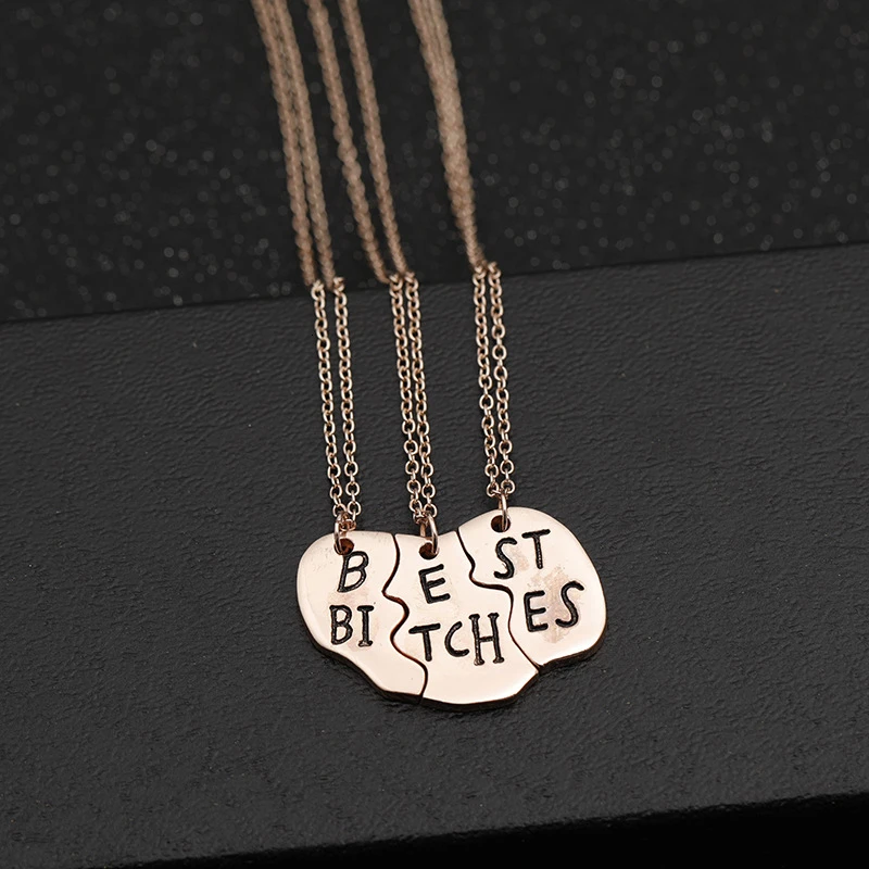 3 шт./компл. ожерелья с кулоном в виде лучших бит геометрическое сшитое ожерелье