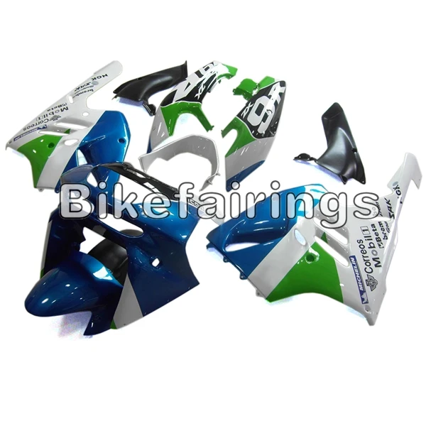 Белого и синего цвета зеленый полный комплект обтекателя Для Kawasaki ZX9R 1994 1995 1996 1997 ZX-9R 94 95 96 97 ABS Пластик электронный атомайзер крышка
