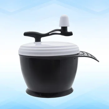 

1Set Mixing Bowl Unplugged Spill-Resistant Hand-Cranked Automanual Durable Dye Bowl Plastic Hair Coloring Bowl Dyeing Scale Bowl