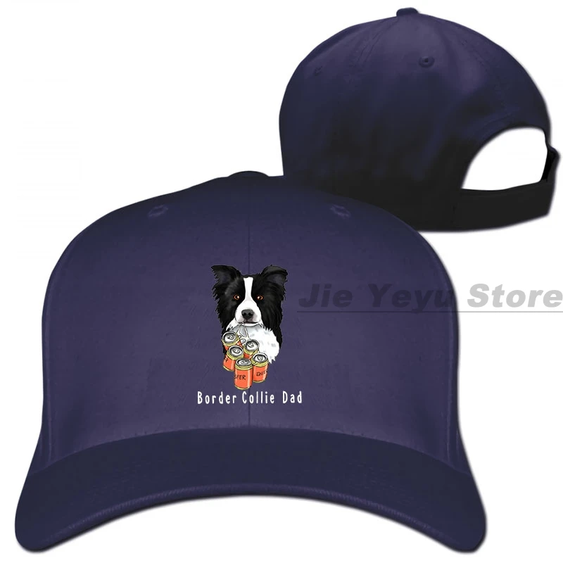 Border Collie(2) бейсболка для мужчин и женщин, бейсболки, модная Регулируемая Кепка - Цвет: 1-Navy