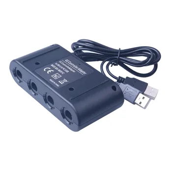 

Gamecube For WiiU Controllers Adapter converter 4 Ports USB Switch and PC USB for Multi-Player Games