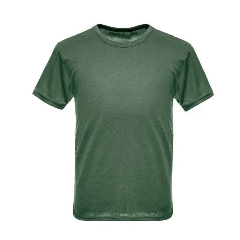 Мужская камуфляжная Боевая тактическая рубашка с коротким рукавом быстросохнущая футболка камуфляжные уличные рубашки в охотничьем стиле Военная армейская футболка - Цвет: OD