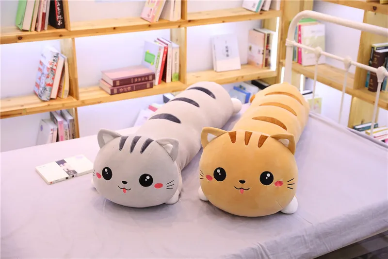 Милая длинная кукла кошки плюшевый Кот игрушечный диван подушка чучело кошка игрушка мягкая большая кукла Дети девочка подарок на день Святого Валентина